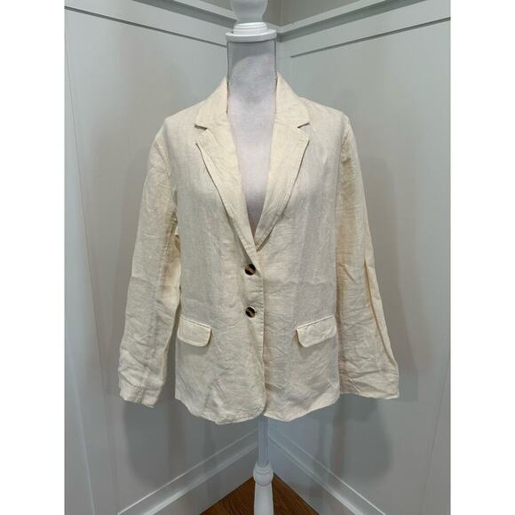 Roller Rabbit Linen Blazer in Cream - Size M - Picture 1 of 9
